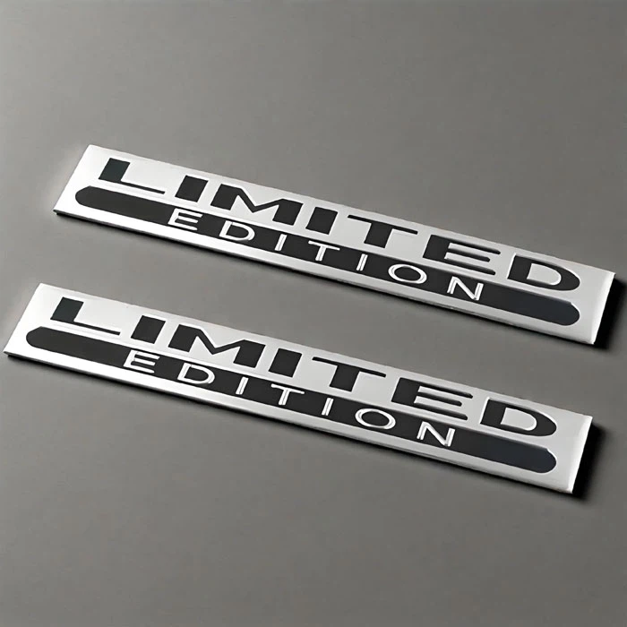 Adhesiu de logotip d'alumini metàl·lic